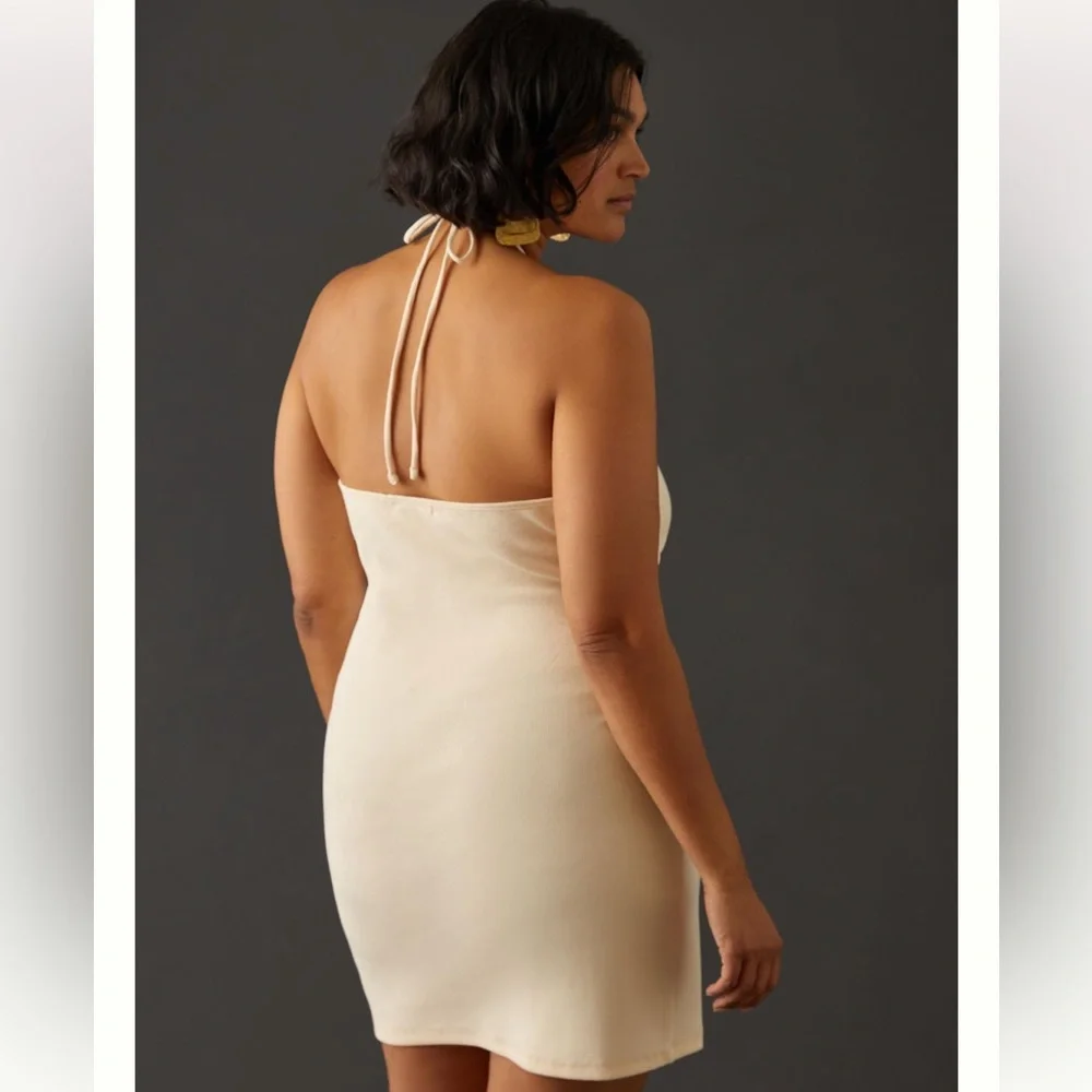 By Anthropologie U-Neck Halter Ruched Dress - Picture 4 of 10